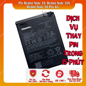 Pin Webphukien cho Xiaomi Redmi Note 10, Redmi Note 10S, Redmi Note 10 Pro 4G  Việt Nam - BN59 5000mAh